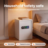 Wendlon White Touch Screen Safe Box with Electronic password, Backlit Keypad, LED Light, Anti-Rust & Anti-Theft, Home/Office, 2.04 Cubic Feet,33×35×50 cm In Australia - Darrahopens
