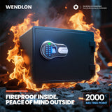Fireproof and waterproof biometric safe,weighs 33 KG. Fire proof box for home,office,lock box,cabinet with fingerprint,silent mode,Anti-Theft In Australia - Darrahopens