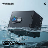 Fireproof and waterproof biometric safe,weighs 33 KG. Fire proof box for home,office,lock box,cabinet with fingerprint,silent mode,Anti-Theft In Australia - Darrahopens