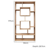 MALAGA DISPLAY SHELF - NATURAL OAK