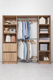 BASEL 2M WALK IN WARDROBE KIT - SLIM SHAKER - NATURAL OAK