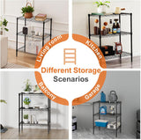 CARLA HOME 3-Tier Adjustable Metal Storage Shelves Wire Rack Organizer for Kitchen, Pantry, Bathroom or Laundry Room (60cm W x 35cm D x 103cm H)