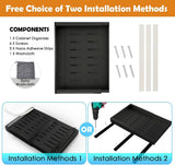CARLA HOME 2 Pack Pull Out Cabinet Organizer Expandable for Cabinets with Adjustable Slide Out Shelves and Easy Installation (Grey)