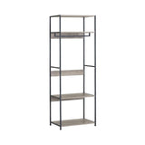 CARLA HOME Freestanding Clothes Rack with Shelves - Grey - 175 cm - Clothing Rack
