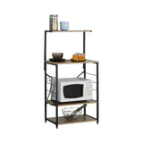 CARLA HOME 4 Tier Bakers Rack Microwave Stand - Oak Finish - Brown - Kitchen Rack In Australia - Darrahopens