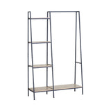 CARLA HOME Freestanding Garment Rack with Shelves - 4 Tier - Brown - Garment Rail