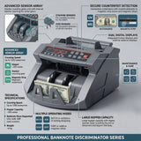 CARLA HOME Money Counting Machine with Uv Detection Bill Counter