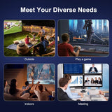 5G 4K Smart Projector Black with WiFi, Bluetooth, HDMI, USB for Home Theater
