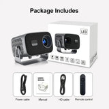 5G 4K Smart Projector Black with WiFi, Bluetooth, HDMI, USB for Home Theater