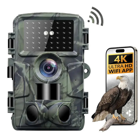 60MP 4K Green Trail Hunting Camera with WIFI Night Vision and IP66 Waterproof In Australia - Darrahopens