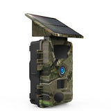 4K 60MP Black Solar Trail Camera with Night Vision and Wi-Fi Connectivity