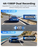 12" Black Rear View Mirror Dash Cam with 4K Front and 1080P Rear, GPS, WiFi6