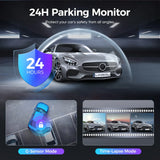 2 Channel 4K Dashcam with 1080P, 5G WiFi, GPS, Parking Monitor, Voice Control, Free 64GB TF Card