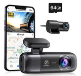 4K Front and Rear Dash Camera with WiFi GPS and Free 64GB SD Card
