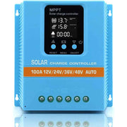 100A MPPT Solar Charge Controller with LCD Display and Dual USB Ports in Blue In Australia - Darrahopens