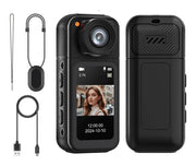 2.7K HD Mini Action Camera, Portable Thumb Camera with 180° Rotating Lens, Black