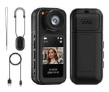 2.7K HD Mini Action Camera, Portable Thumb Camera with 180° Rotating Lens, Black