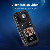2.7K HD Mini Action Camera with 180° Rotating Lens, Portable Design, 64GB TF Card Included