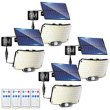 238LED Solar Powered Motion Sensor Flood Light in Black for Outdoor Security In Australia - Darrahopens