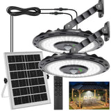 3000LM Black Solar Sensor LED Lights with Dual Head for Outdoor Use In Australia - Darrahopens