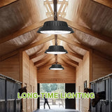 Solar Power Outdoor UFO LED High Bay Light in Black - 200W In Australia - Darrahopens