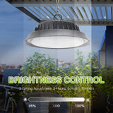 Solar Power Outdoor UFO LED High Bay Light in Black - 200W