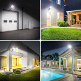 2-Pack 80000LM Black Solar Street Light with 504 LEDs and Remote Control In Australia - Darrahopens