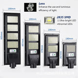 Solar Street LED Light with Radar Sensor, Black, 320W, Outdoor Flood Wall Lamp