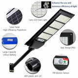 Solar Street LED Light with Radar Sensor, Black, 320W, Outdoor Flood Wall Lamp