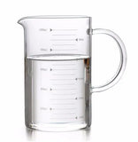 Large 1000ml Clear Borosilicate Glass Measuring Cup with Direct Fire Heat Resistance