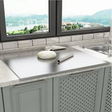 Silver Stainless Steel Chopping Board 70x50cm - Non-Slip Pastry Worktop Protector In Australia - Darrahopens