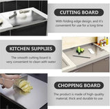 Silver Stainless Steel Chopping Board 80x50cm - Non-Slip Pastry Worktop Protector In Australia - Darrahopens