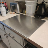 Silver Stainless Steel Chopping Board 80x50cm - Non-Slip Pastry Worktop Protector