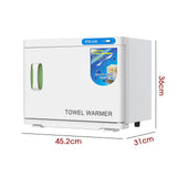 White 23L Black UV Towel Sterilizer Warmer Cabinet for Beauty Spa Salon