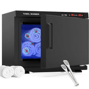 White 16L Black Hot Towel Warmer UV Sterilizer Cabinet for Salon and Home Use