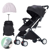 Lightweight Compact Baby Stroller in Black, Easy Fold Design for Travel, Suitable for Ages 0-5 Years In Australia - Darrahopens