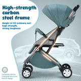 Lightweight Compact Baby Stroller in Black, Easy Fold Design for Travel, Suitable for Ages 0-5 Years