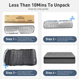 Double Mattress 30CM Thick Medium Firm Pocket Springs Euro Top Memory Foam in Grey In Australia - Darrahopens