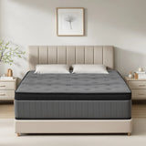 Double Mattress 30CM Thick Medium Firm Pocket Springs Euro Top Memory Foam in Grey