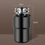 550W Food Waste Disposer with AU Plug, 4000RPM, Black, Stainless Steel for Kitchen In Australia - Darrahopens