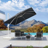 Grey 3m x 4m Cantilever Outdoor Umbrella with 360-Degree Rotation In Australia - Darrahopens