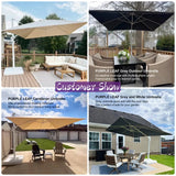 Grey 3m x 4m Cantilever Outdoor Umbrella with 360-Degree Rotation