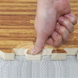 Natural Wood Interlocking Heavy Duty EVA Foam Gym Flooring Mats - 60x60cm - 24 Tiles