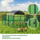 Chicken Run Coop 304.8 x 396.24 cm Covered Poultry Rabbit Hen Cage with Feeding Door In Australia - Darrahopens