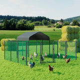 Extra Large Green Chicken Coop Cage Run Rabbit Hutch Walk In Hen Enclosure 300x400x270cm In Australia - Darrahopens