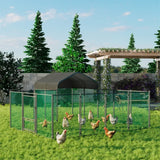 Extra Large Green Chicken Coop Cage Run Rabbit Hutch Walk In Hen Enclosure 300x400x270cm