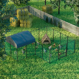 Extra Large Green Chicken Coop Cage Run Rabbit Hutch Walk In Hen Enclosure 300x400x270cm