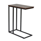 C-Shaped Sofa Side End Table Metal Frame Laptop Tray - All Family