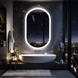 800x500mm LED Bathroom Mirror Oval Anti-Fog Dimmable Wall Mount
