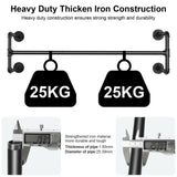 Iron Wall Mounted Clothes Rack with Shelf Garment Display